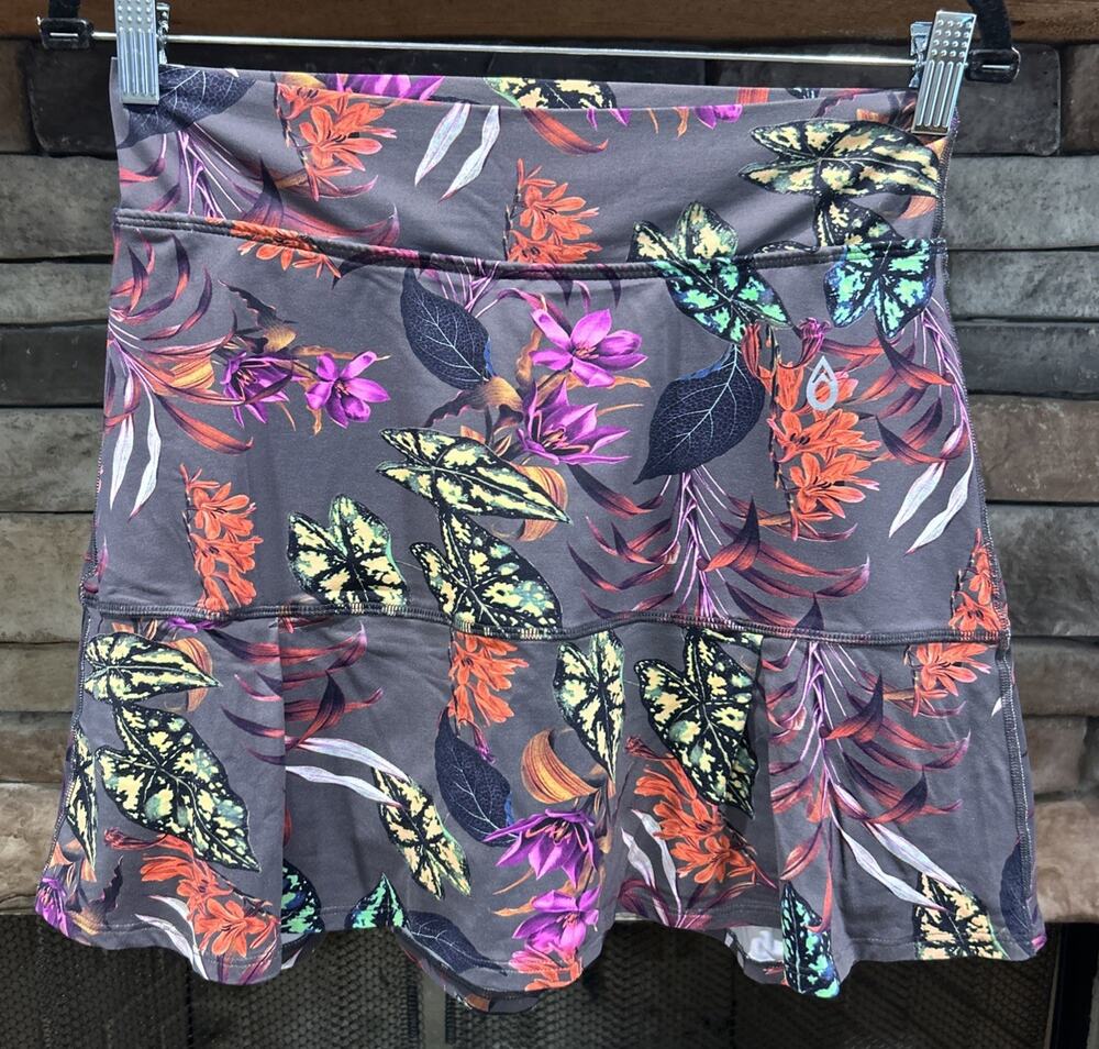 Women’s DONA JO Floral Tennis Pickleball Skort Size 2 Large *A2